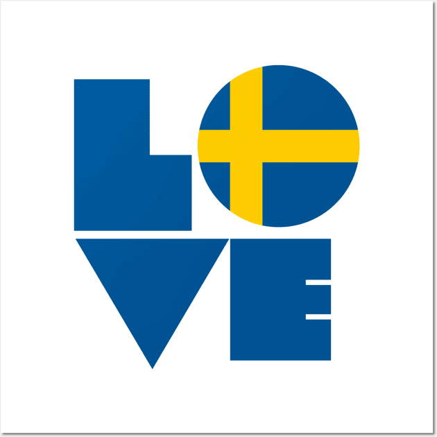 Show your LOVE for Sweden Wall Art by The Woke Mob